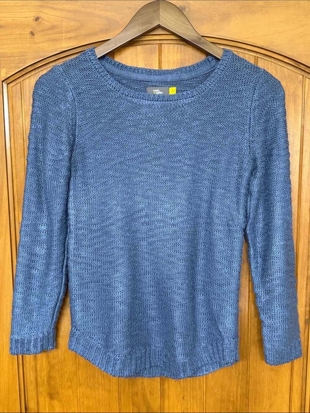 Rumi + Ryder Girls Blue Lightweight Knit Pullover Sweater - Size L (12-14)